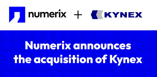 Numerix logo displayed with the announcement of Numerix's acquisition of Kynex, strengthening risk management and fixed-income market expertise.