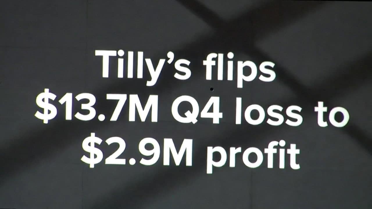 Tilly's Q4 earnings beat showing TLYS stock pop after fiscal 2025 fourth quarter results