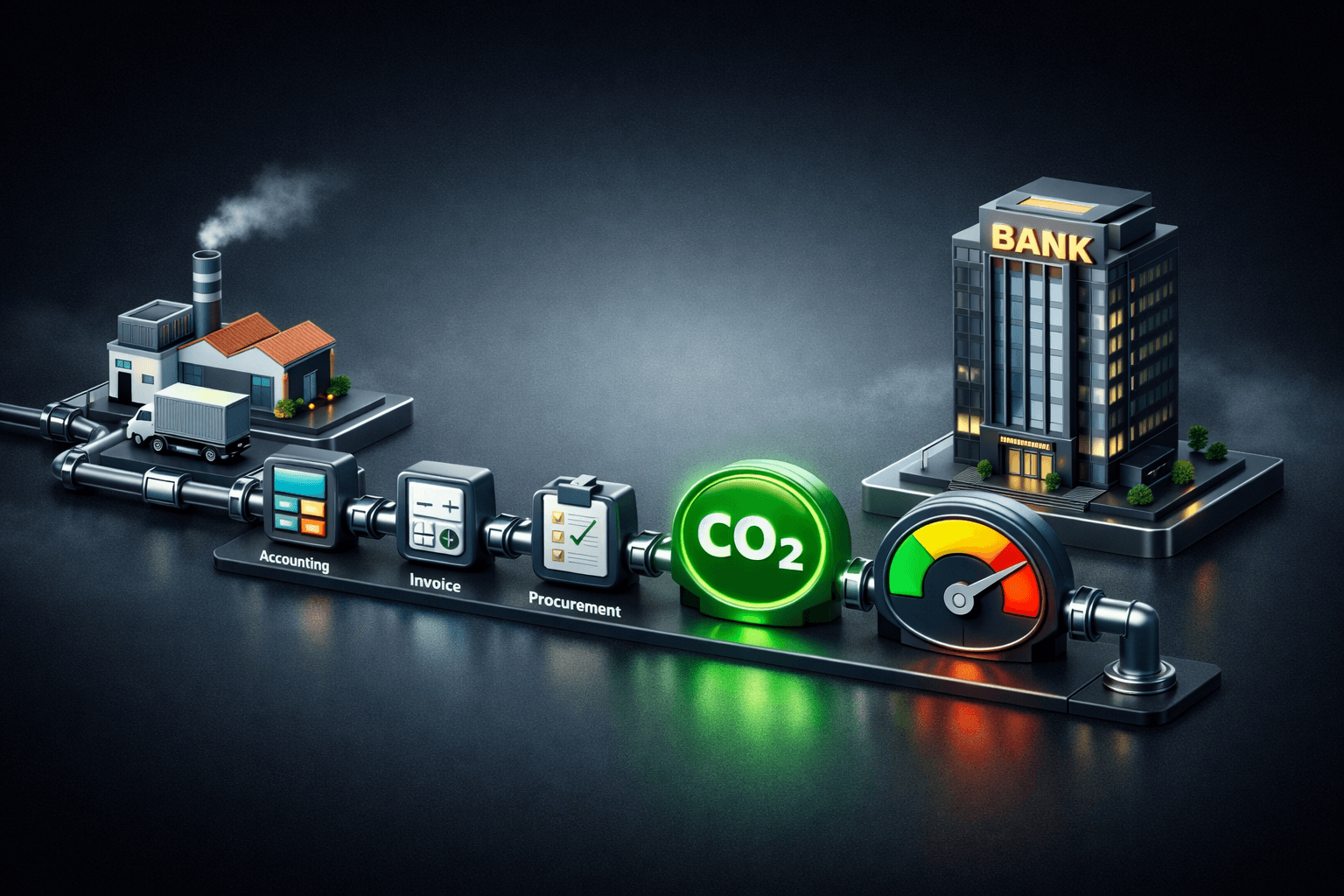 Climate risk business lending carbon scoring SME loan assessment