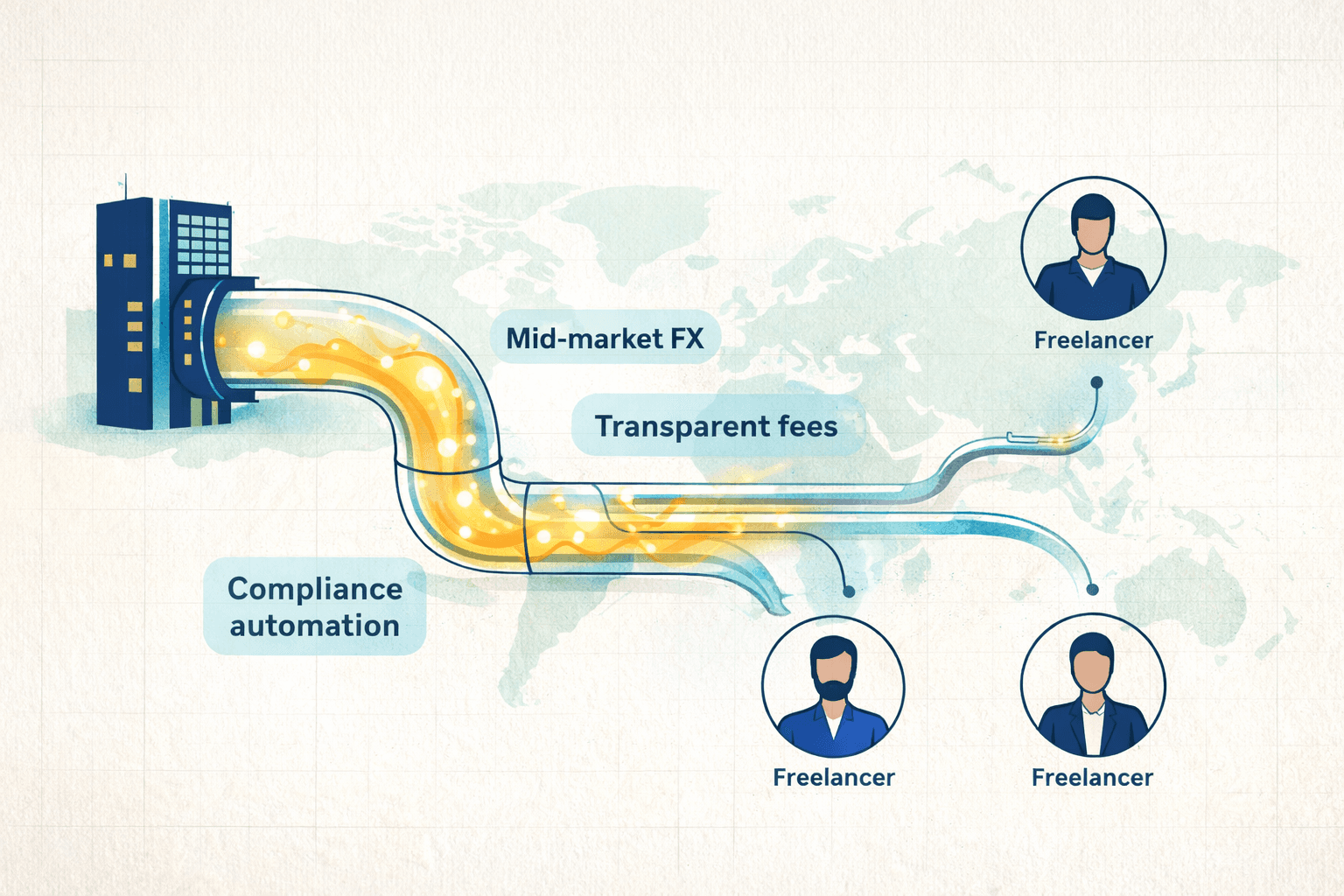 Pay freelance contractors across borders, business leaders discussing platform selection