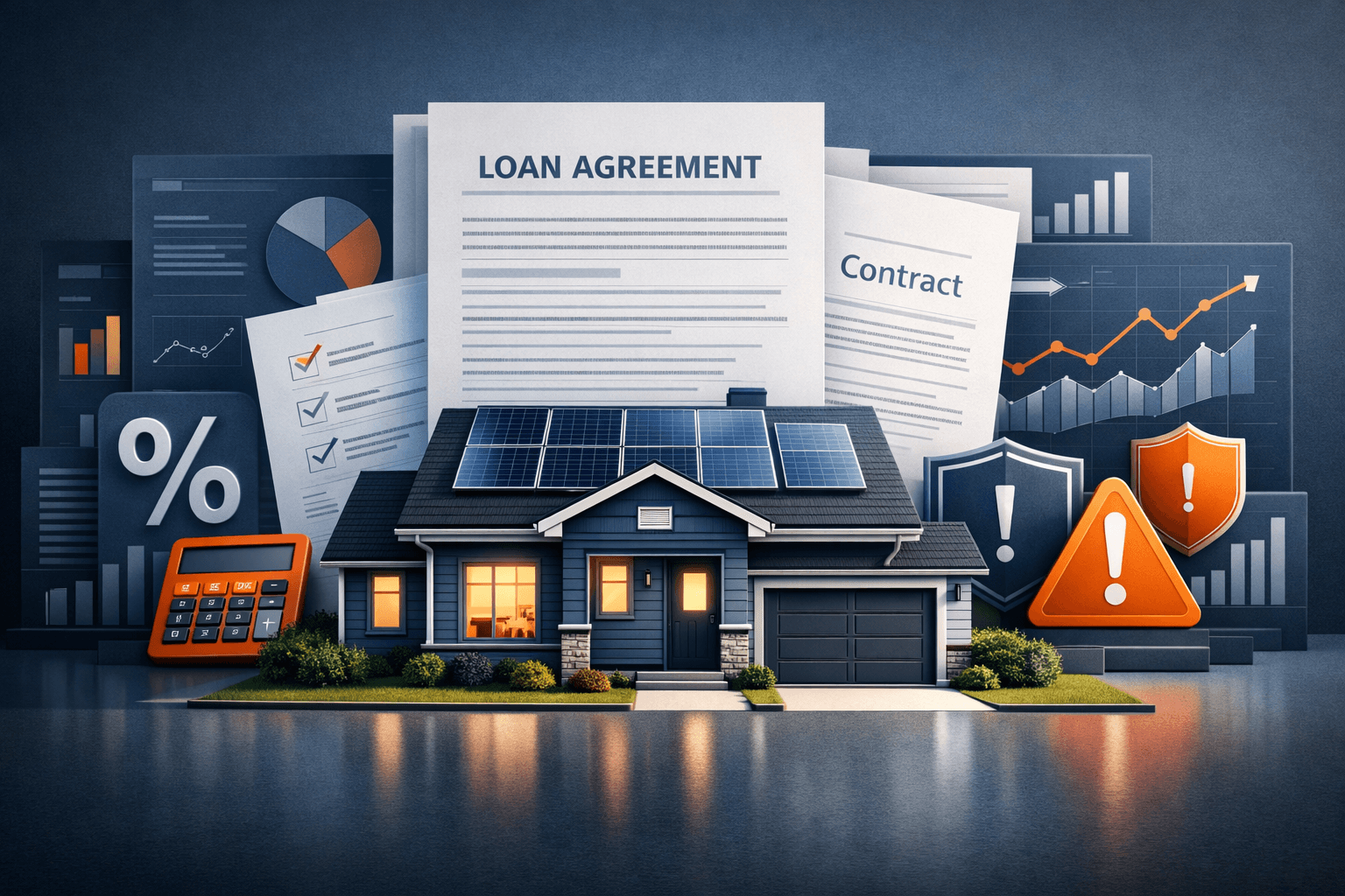 Solar financing risks shown in a home electrification quote with ROI projections