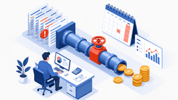 Late payment crisis response dashboard showing 13-week cash flow model and receivable aging