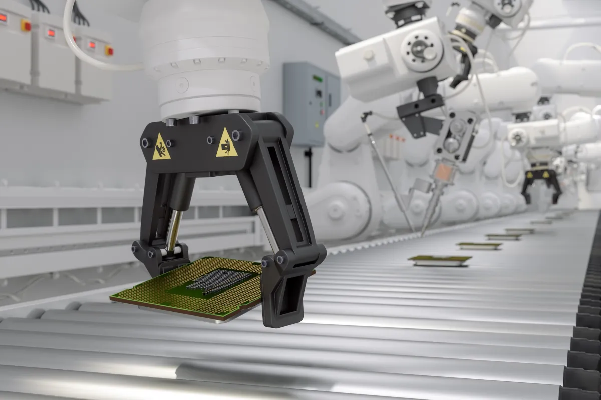 Self-driving vehicle talent engineer working on autonomous robotics hardware
