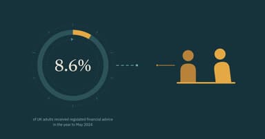 Robo-advisory advice gap illustrated by automated portfolio tools alongside a human financial adviser