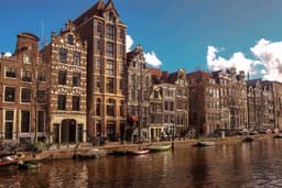 Canal houses in Amsterdam, home city of bunq, illustrating the bunq Wero rollout
