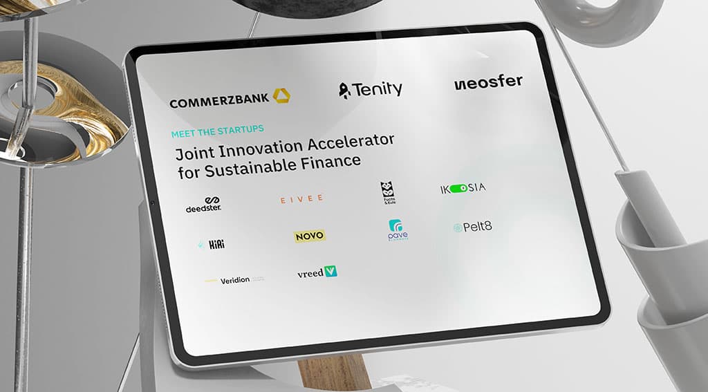 Sustainable finance accelerator from Commerzbank, Tenity and neosfer selects 10 startups