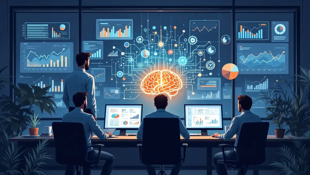 Compatible business office scene financial charts ai brain professionals reviewing data.jpg