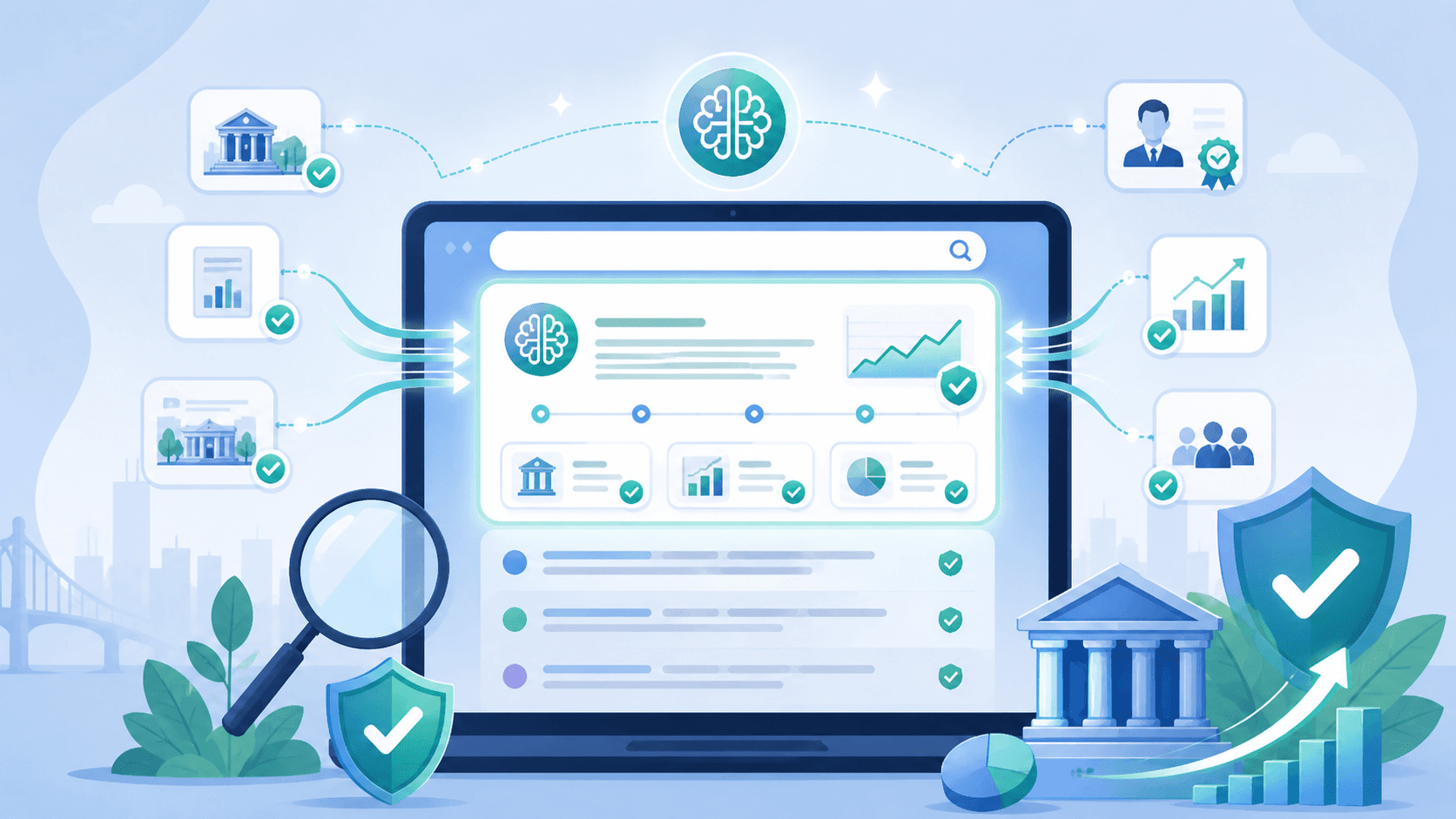 Fintech AI Overviews citation map showing NerdWallet, Bankrate, and Investopedia dominance versus challenger fintech visibility